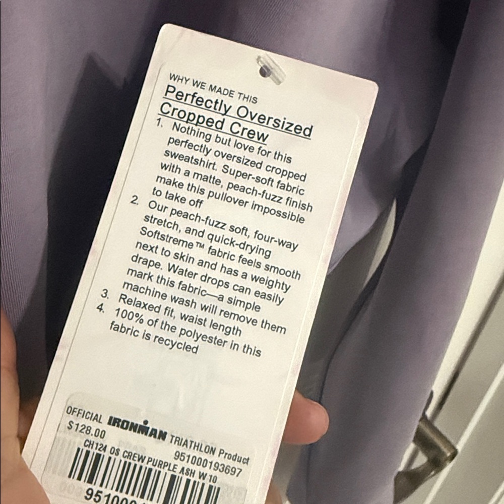 Lululemon women’s perfectly oversized softstreme cropped crew - Picture 4 of 6